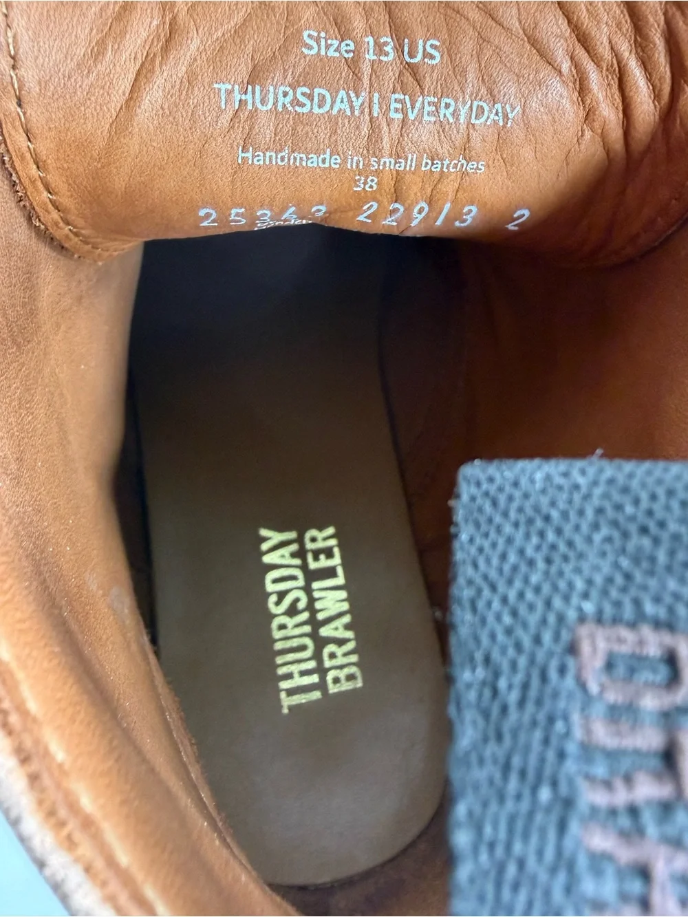 Thursday Boot Co. Men’s Brawler Size 13 Teacore Horse Rump Italian Leather Black